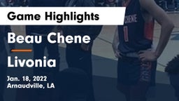 Beau Chene  vs Livonia  Game Highlights - Jan. 18, 2022
