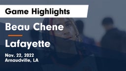 Beau Chene  vs Lafayette  Game Highlights - Nov. 22, 2022