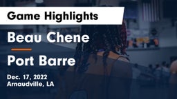 Beau Chene  vs Port Barre  Game Highlights - Dec. 17, 2022