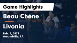 Beau Chene  vs Livonia  Game Highlights - Feb. 3, 2023