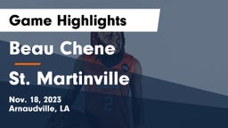 Beau Chene  vs St. Martinville  Game Highlights - Nov. 18, 2023