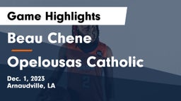 Beau Chene  vs Opelousas Catholic  Game Highlights - Dec. 1, 2023