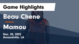 Beau Chene  vs Mamou Game Highlights - Dec. 20, 2023