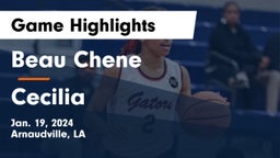 Beau Chene  vs Cecilia  Game Highlights - Jan. 19, 2024