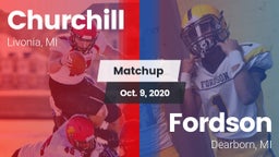 Matchup: Churchill High vs. Fordson  2020