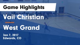 Vail Christian  vs West Grand  Game Highlights - Jan 7, 2017