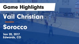 Vail Christian  vs Sorocco  Game Highlights - Jan 20, 2017