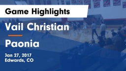 Vail Christian  vs Paonia  Game Highlights - Jan 27, 2017
