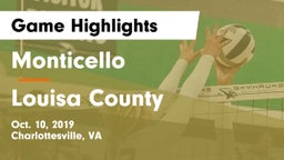 Monticello  vs Louisa County  Game Highlights - Oct. 10, 2019