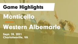 Monticello  vs Western Albemarle  Game Highlights - Sept. 28, 2021
