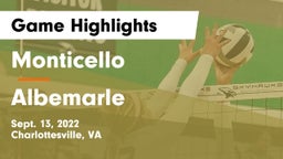 Monticello  vs Albemarle  Game Highlights - Sept. 13, 2022