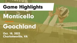 Monticello  vs Goochland  Game Highlights - Oct. 18, 2022