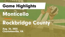 Monticello  vs Rockbridge County  Game Highlights - Aug. 26, 2023