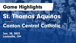 St. Thomas Aquinas  vs Canton Central Catholic  Game Highlights - Jan. 28, 2023