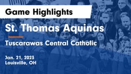 St. Thomas Aquinas  vs Tuscarawas Central Catholic  Game Highlights - Jan. 21, 2023