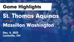 St. Thomas Aquinas  vs Massillon Washington  Game Highlights - Dec. 8, 2023
