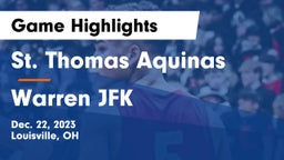 St. Thomas Aquinas  vs Warren JFK Game Highlights - Dec. 22, 2023