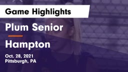 Plum Senior  vs Hampton  Game Highlights - Oct. 28, 2021