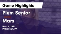 Plum Senior  vs Mars  Game Highlights - Nov. 6, 2021