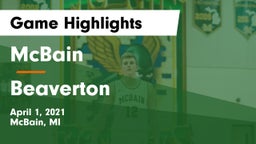McBain  vs Beaverton  Game Highlights - April 1, 2021