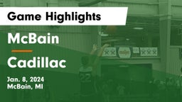 McBain  vs Cadillac  Game Highlights - Jan. 8, 2024