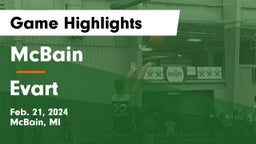 McBain  vs Evart  Game Highlights - Feb. 21, 2024