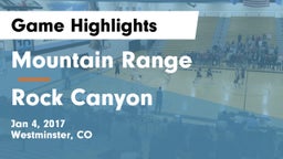 Mountain Range  vs Rock Canyon  Game Highlights - Jan 4, 2017