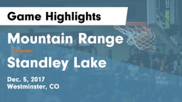 Mountain Range  vs Standley Lake  Game Highlights - Dec. 5, 2017