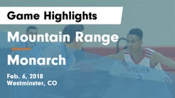 Mountain Range  vs Monarch  Game Highlights - Feb. 6, 2018