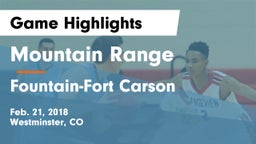Mountain Range  vs Fountain-Fort Carson  Game Highlights - Feb. 21, 2018