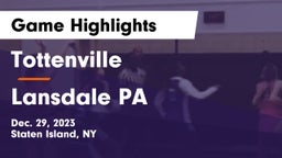Tottenville  vs Lansdale PA Game Highlights - Dec. 29, 2023