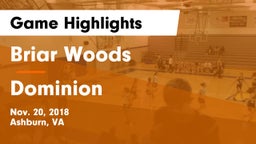 Briar Woods  vs Dominion  Game Highlights - Nov. 20, 2018