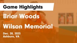 Briar Woods  vs Wilson Memorial  Game Highlights - Dec. 28, 2023