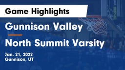 Gunnison Valley  vs North Summit Varsity Game Highlights - Jan. 21, 2022
