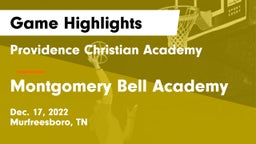 Providence Christian Academy  vs Montgomery Bell Academy Game Highlights - Dec. 17, 2022