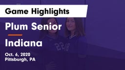 Plum Senior  vs Indiana  Game Highlights - Oct. 6, 2020