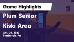 Plum Senior  vs Kiski Area  Game Highlights - Oct. 20, 2020