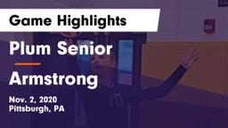 Plum Senior  vs Armstrong  Game Highlights - Nov. 2, 2020