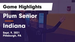 Plum Senior  vs Indiana  Game Highlights - Sept. 9, 2021