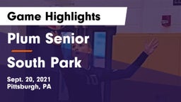 Plum Senior  vs South Park  Game Highlights - Sept. 20, 2021