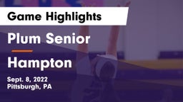 Plum Senior  vs Hampton  Game Highlights - Sept. 8, 2022