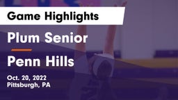 Plum Senior  vs Penn Hills Game Highlights - Oct. 20, 2022