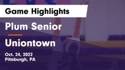 Plum Senior  vs Uniontown Game Highlights - Oct. 24, 2022