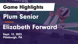 Plum Senior  vs Elizabeth Forward  Game Highlights - Sept. 13, 2023