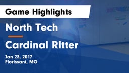 North Tech  vs Cardinal RItter Game Highlights - Jan 23, 2017