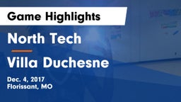 North Tech  vs Villa Duchesne Game Highlights - Dec. 4, 2017