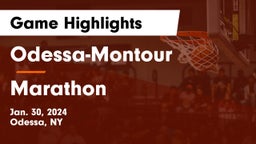 Odessa-Montour  vs Marathon Game Highlights - Jan. 30, 2024
