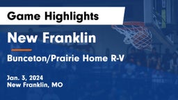 New Franklin  vs Bunceton/Prairie Home R-V  Game Highlights - Jan. 3, 2024