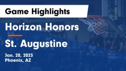 Horizon Honors  vs St. Augustine  Game Highlights - Jan. 20, 2023