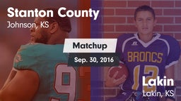 Matchup: Stanton County High vs. Lakin  2016
